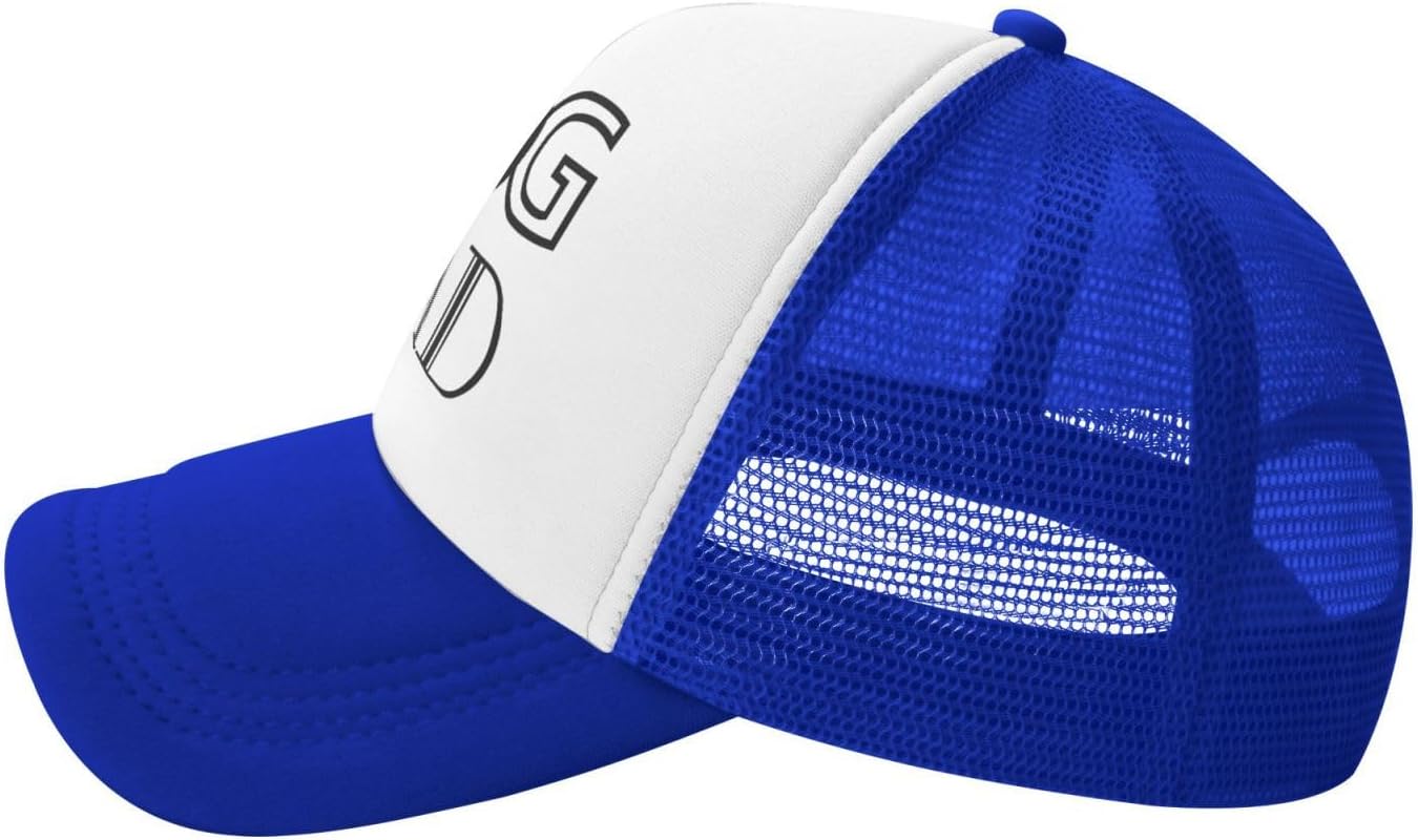 Funny Baseball Cap Adjustable Fitted Hat for Men Women Blue