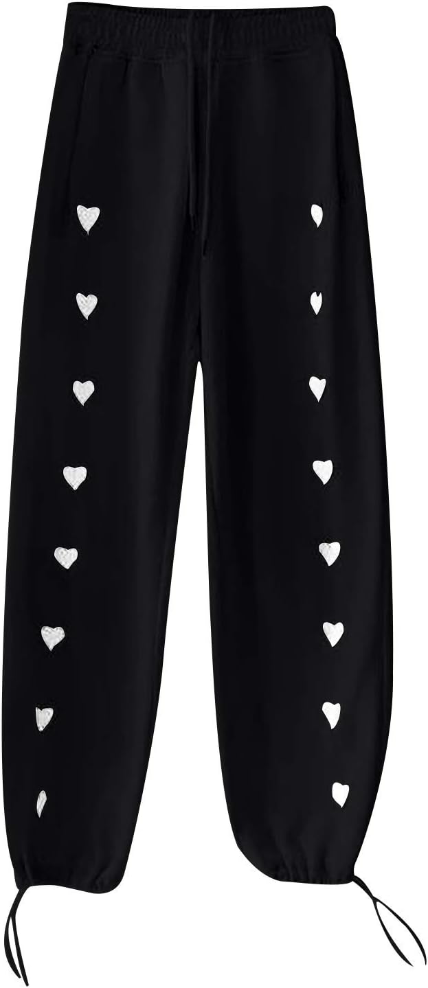 Trendy Plus Size Womens High-Waisted Jogger Sweatpants with Pockets