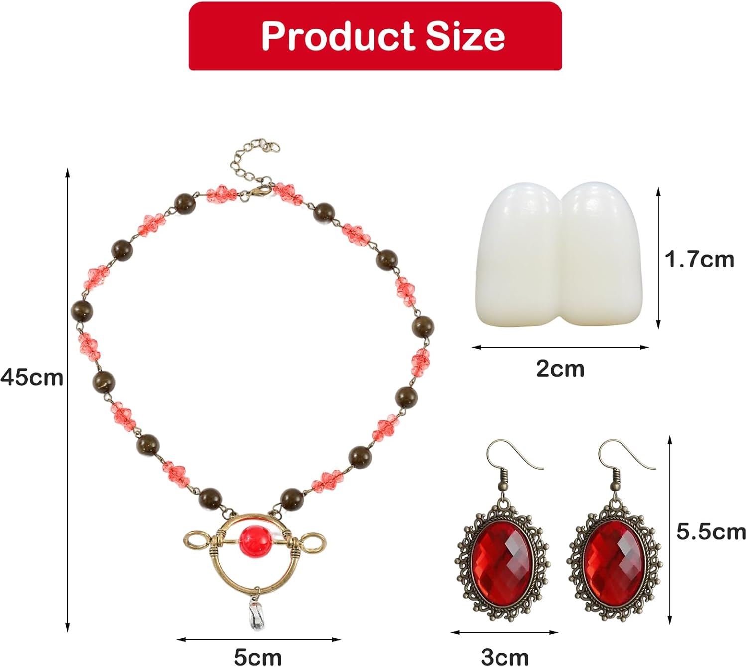 Halloween Costume Jewelry Set for Women Gothic Style