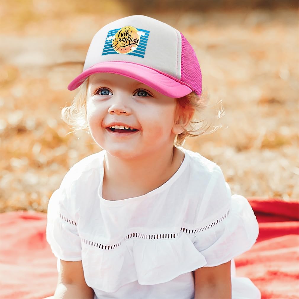 Cute Rascals Kids Trucker Hat Hello Sunshine Tropical Polyester