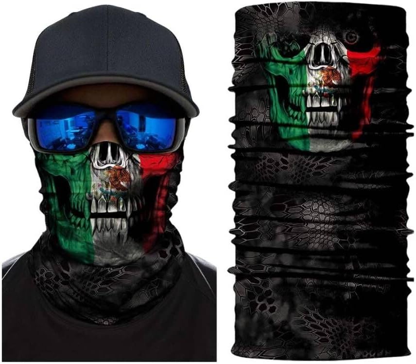 Smagiv 4-Pack 3D Mexico Eagle Skull Face Scarf
