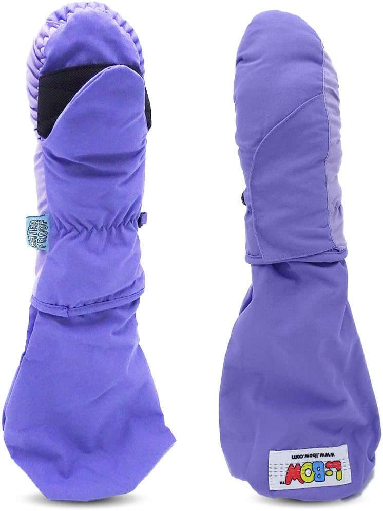 L-Bow Kids Super Soft Mitten Waterproof Easy Entry Stays On