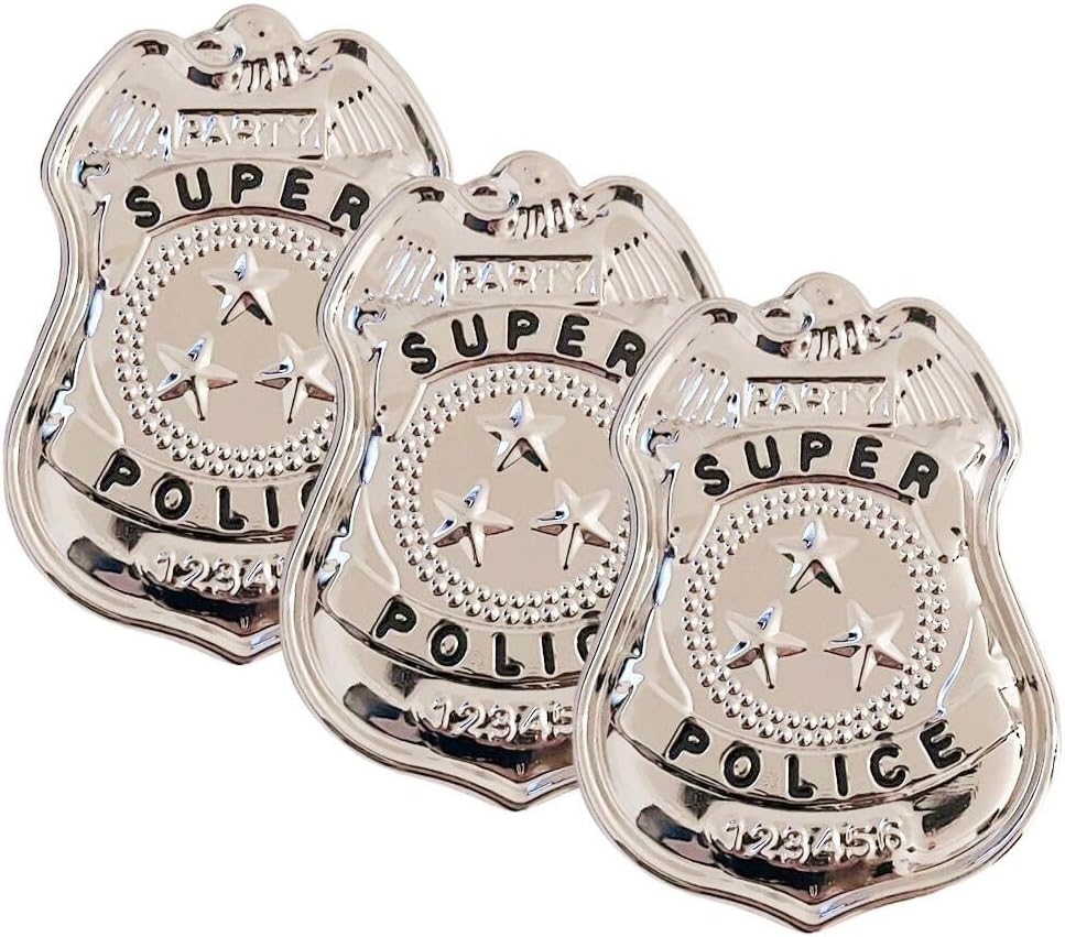 3-Piece Police Badge Role-Playing Costume