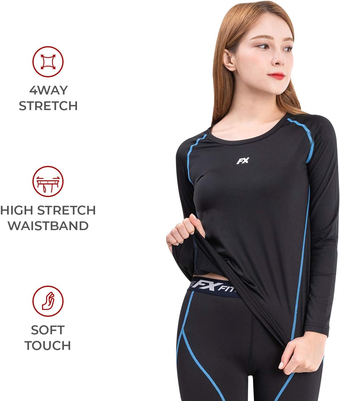 Womens Maxheat Fleece Lined Thermal Long Johns
