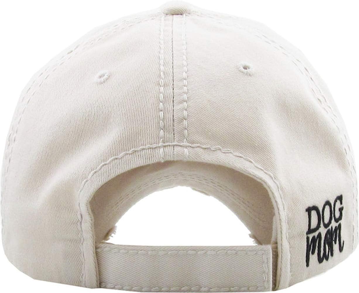 Embellished Vintage Distressed Dog Mom Hat