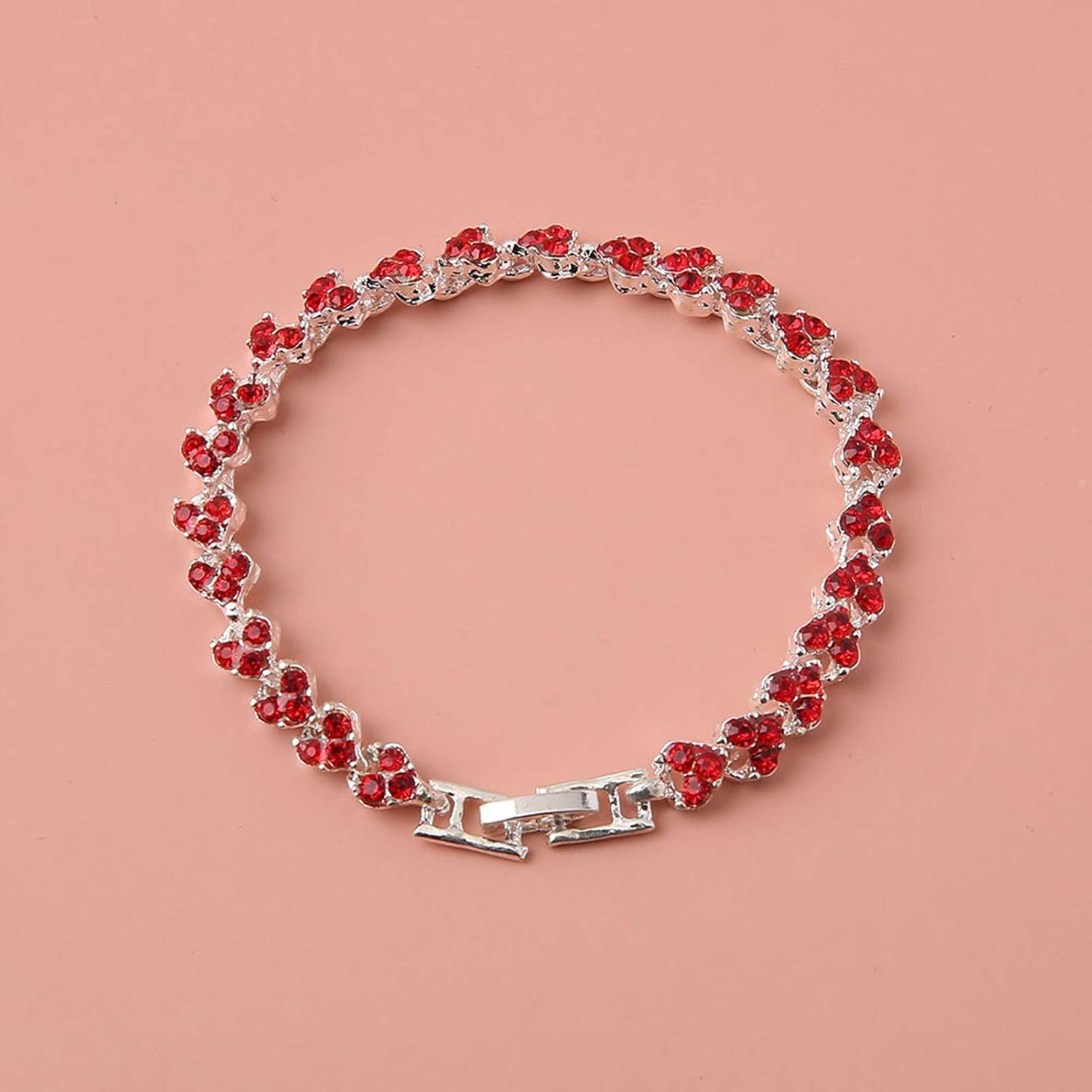 Charm Bracelet for Women Luxury Faux Crystal Shiny Bangle Jewelry