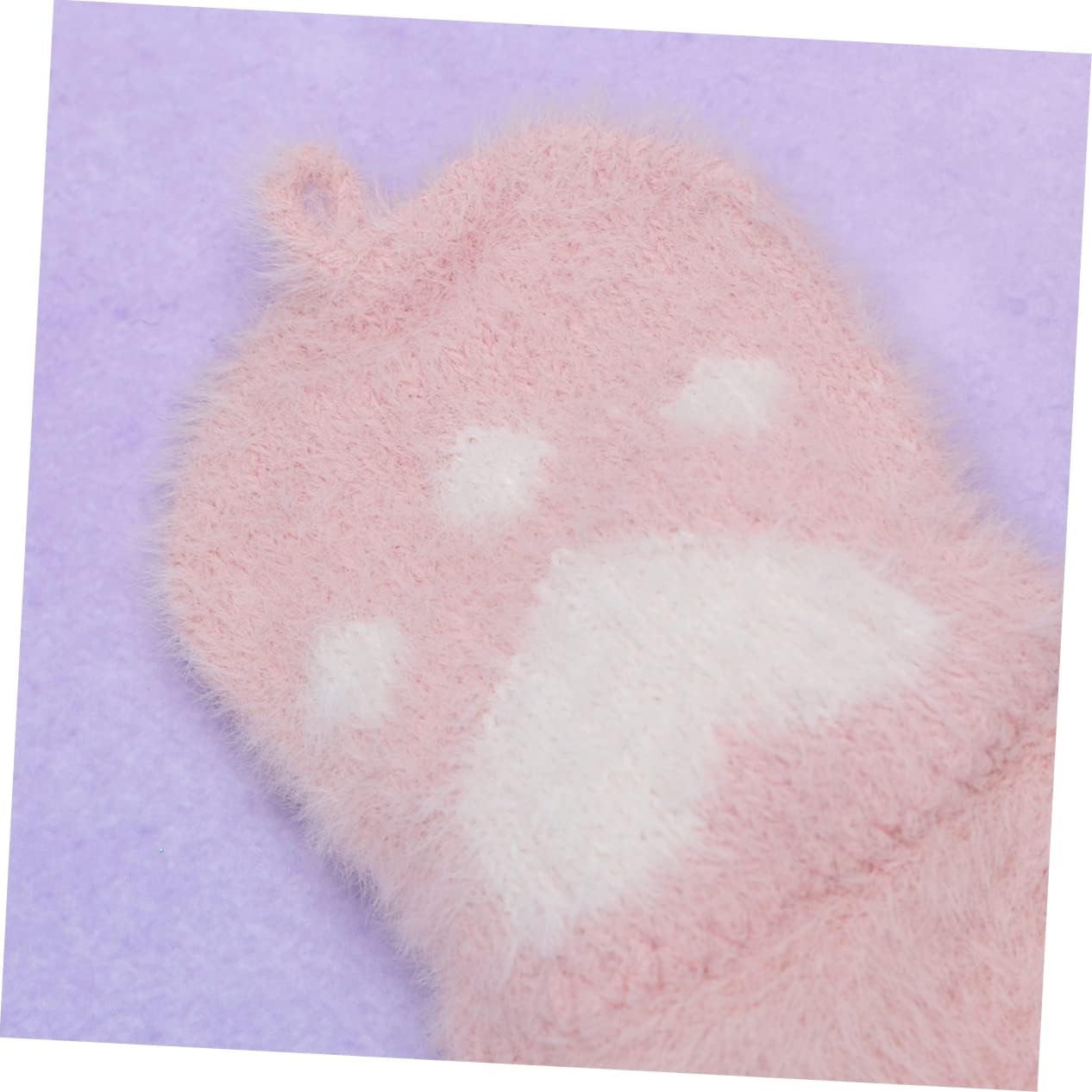 Ipetboom Pink Love Plush Half Finger Winter Gloves for Boys