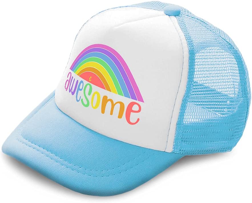 Kids Trucker Hat Rainbow Motivational TeamworkAdjustable