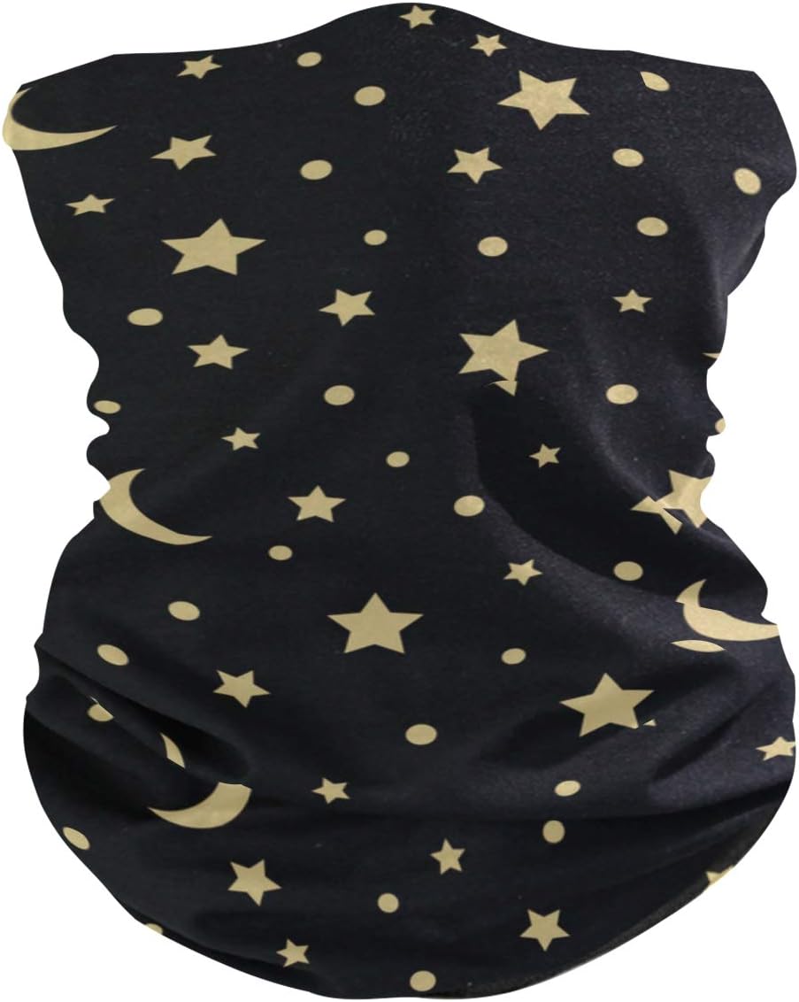Gold Stars Balaclava Face Cover Quick-Drying Stretchable UV-Protective Headband