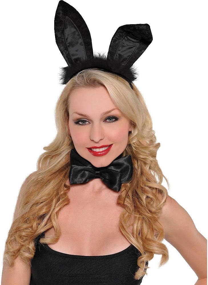 Amscan Black Bunny Ears Headband LUXURY COMFORT for Events