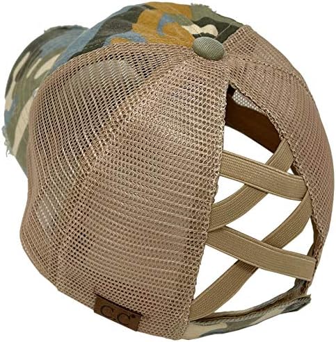 CC Adjustable Mesh High Bun Ponytail Cap