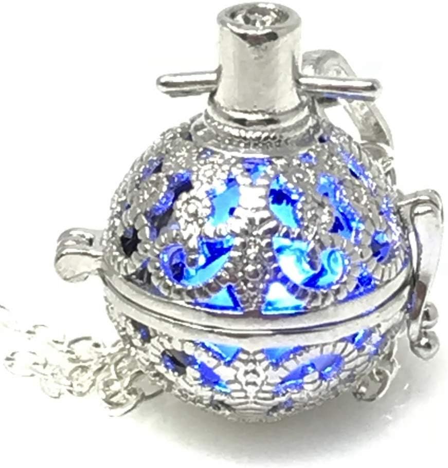 UMBRELLALABORATORY Steampunk Fire Necklace Glow Locket