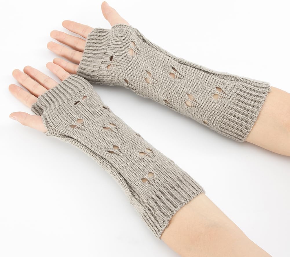GSHLLO Womens Knitted Arm Warmers