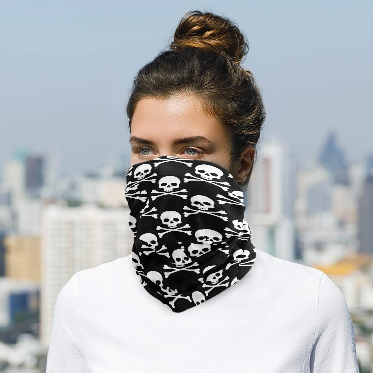 My Little Nest Face Cover - Skull Pattern Balaclava Scarf