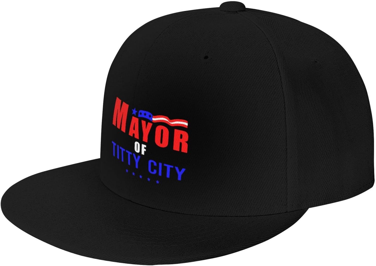 ZRCAIFU Mayor of Titty City Flat Bill Cap for Men Women