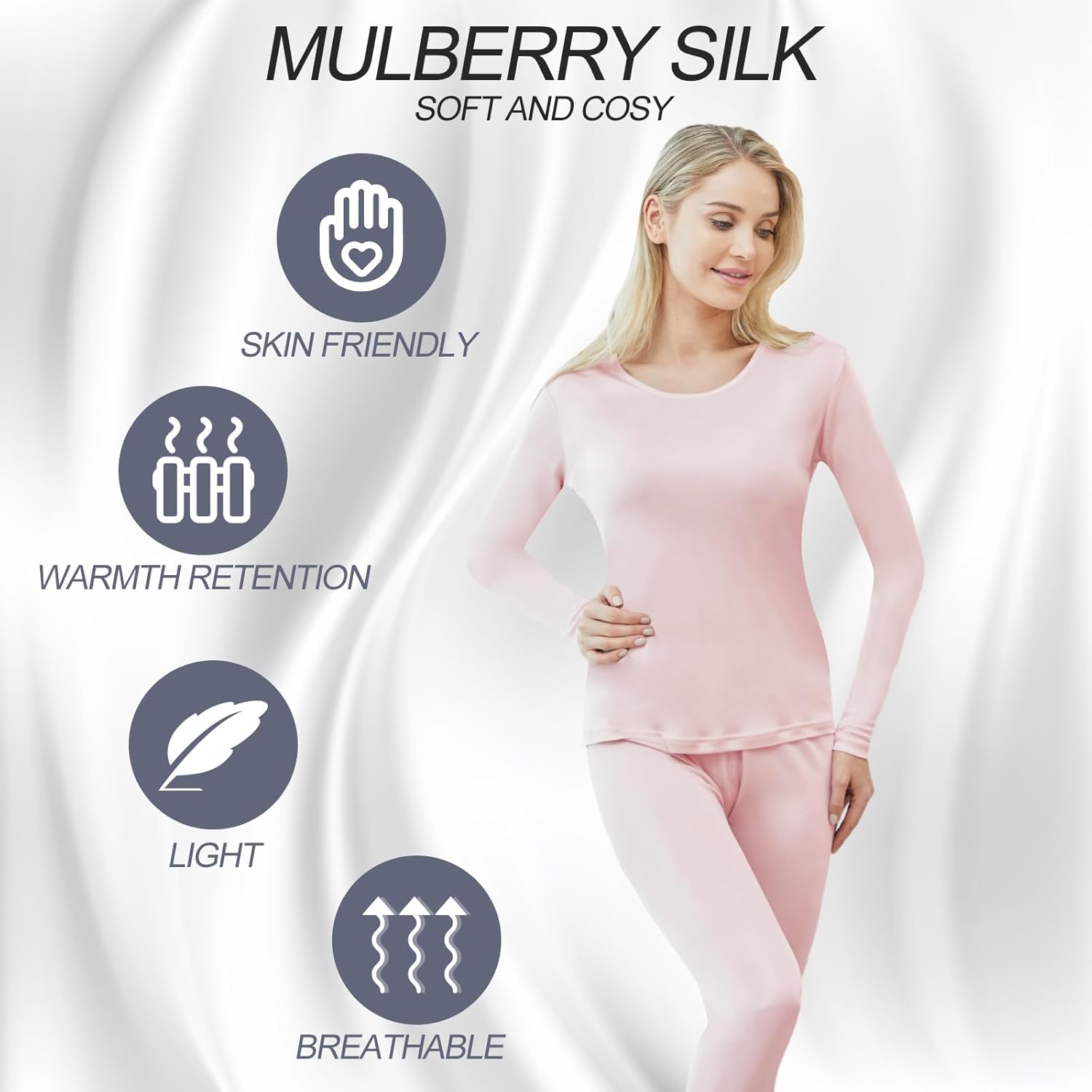 Warm Mulberry Silk Thermal Set - Stay Cozy in Winter