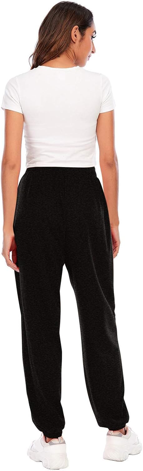 Womens High Waisted Faux Leather Sweatpants