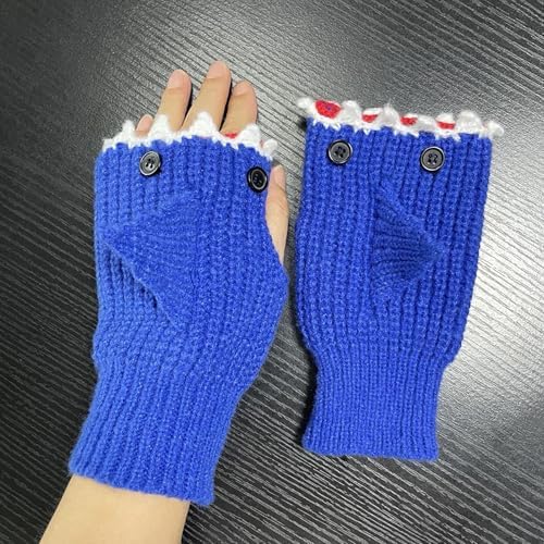 Winter Knitted Half Finger Gloves