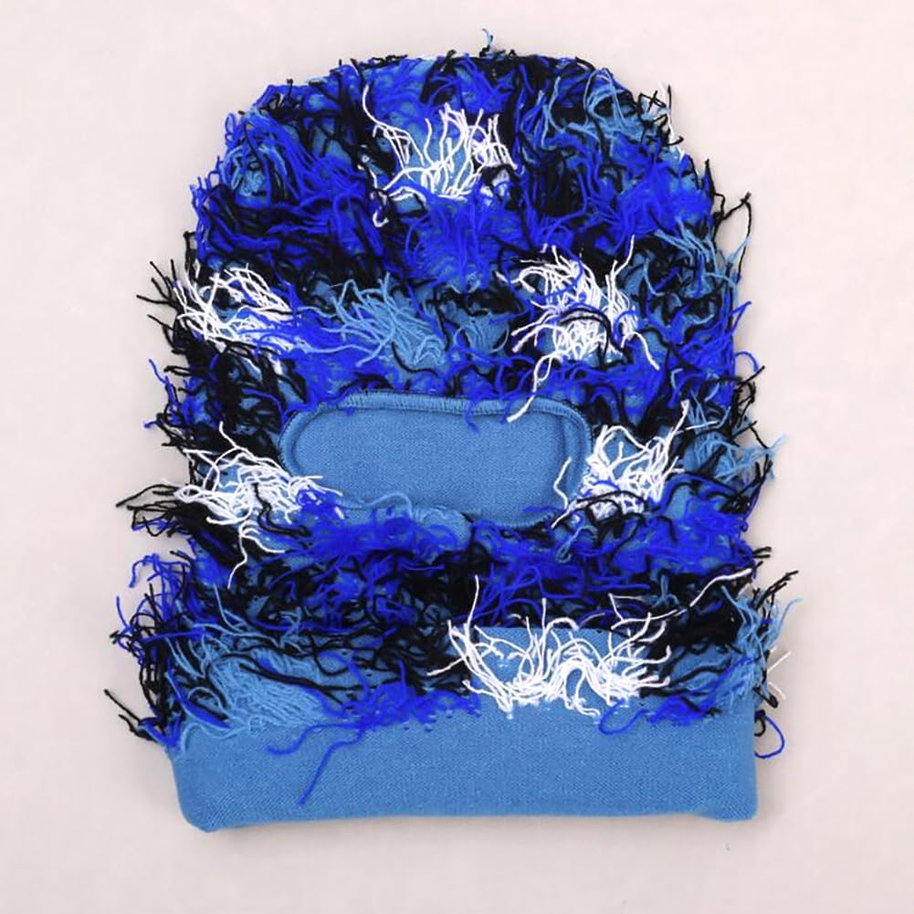 Malaxlx Distressed Ski Mask Balaclava Winter Windproof Beanie