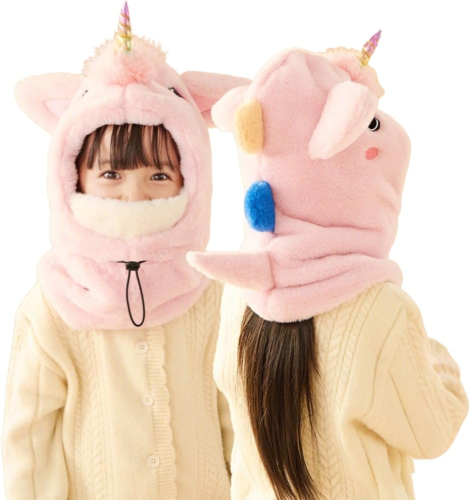 Winter Kids One Piece Hat for Girls Boys