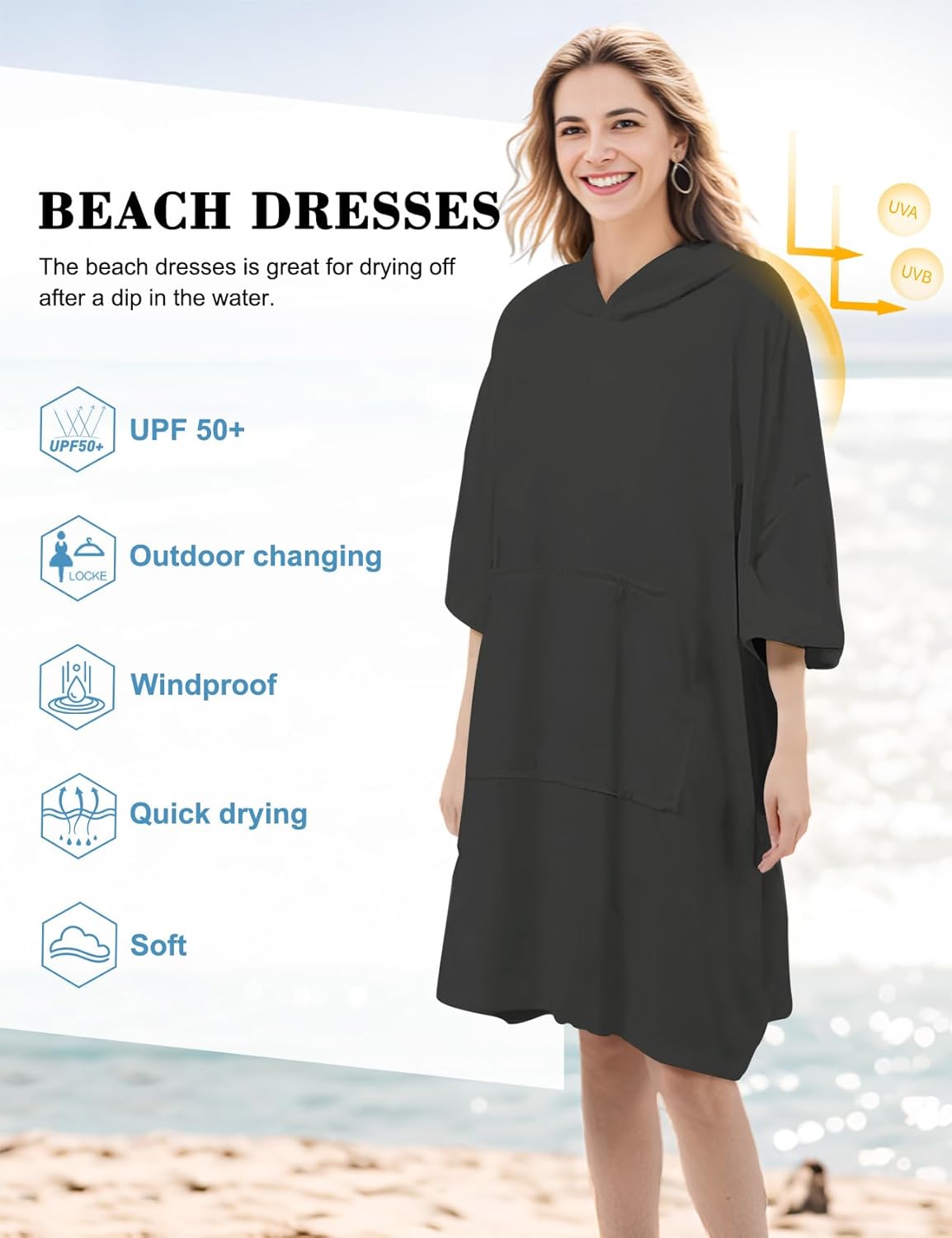 Sleek Fun KFUBUO Surf Poncho Cover-Up
