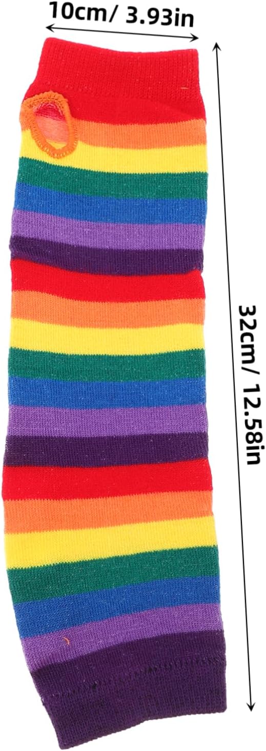 Rainbow Thigh-High Socks for Men Soft Reusable Durable