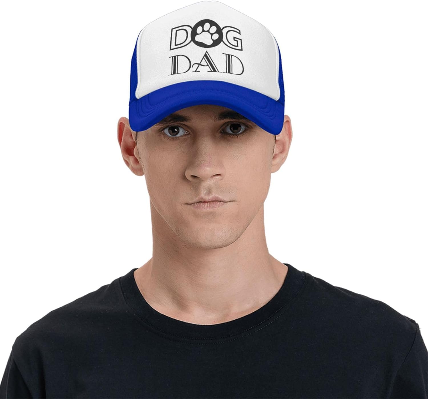 Funny Baseball Cap Adjustable Fitted Hat for Men Women Blue
