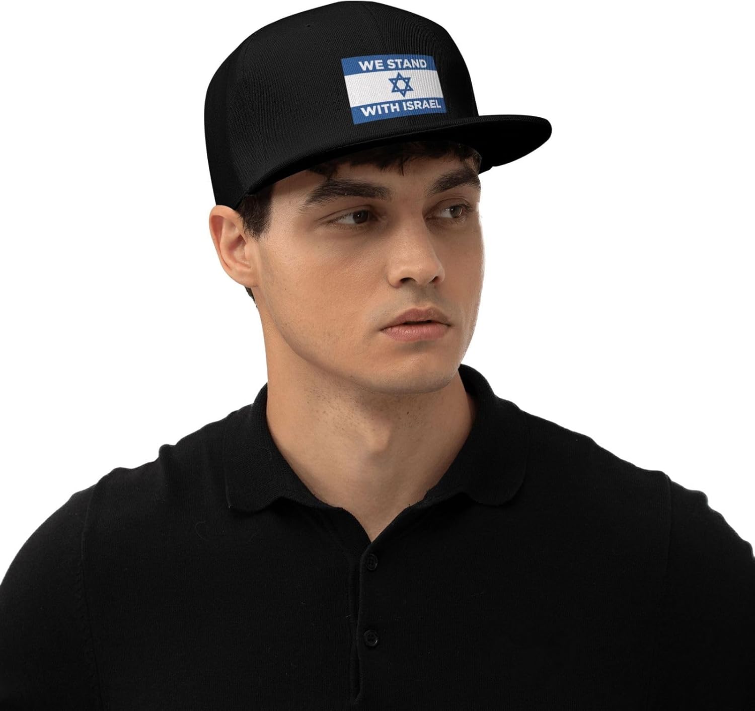 Adjustable Flat Bill Cap for Men Women We Stand with Israel