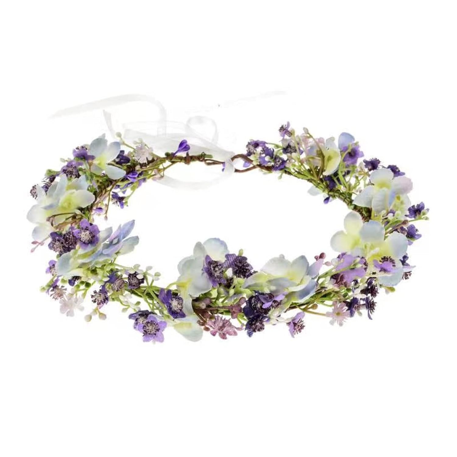 Vividsun Green Leaf Flower Crown Headpiece Apurple