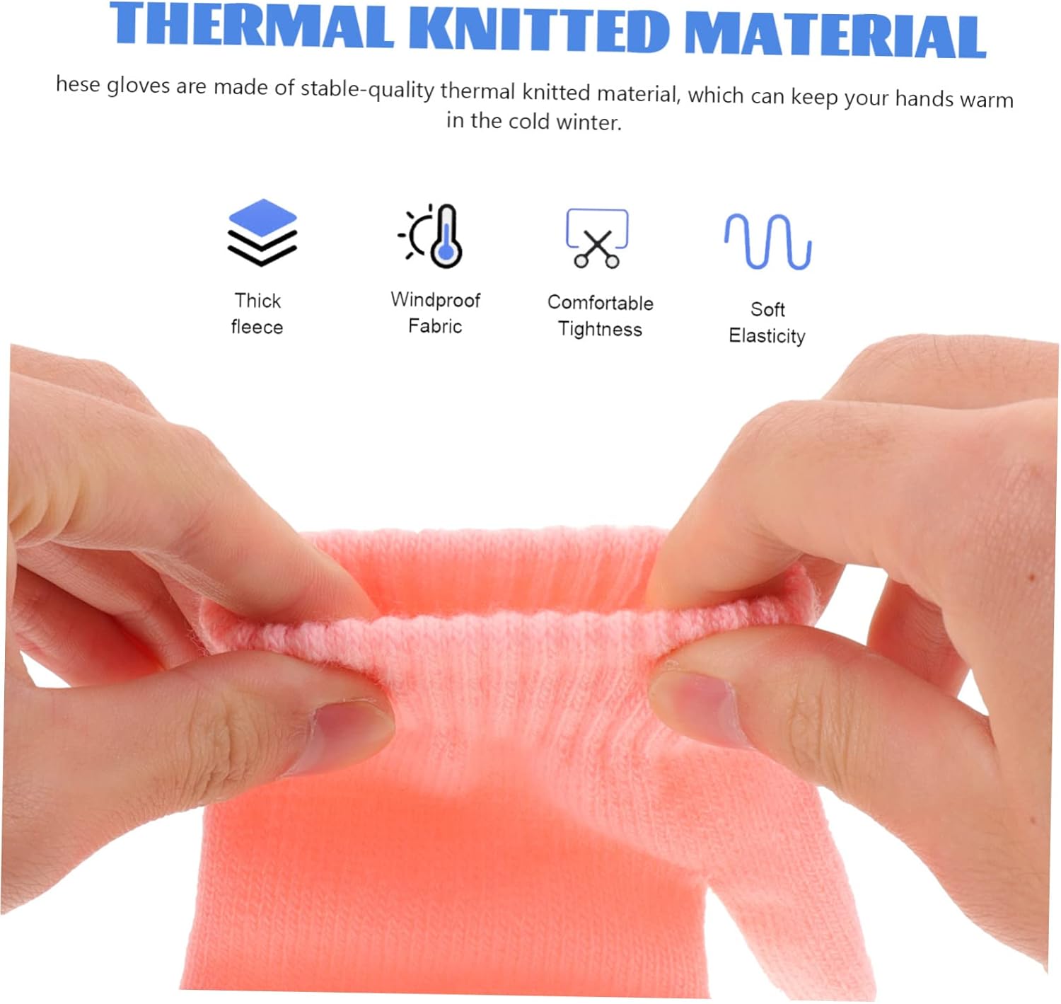 6-Pair Party Kindom Fleece Gloves for Boys