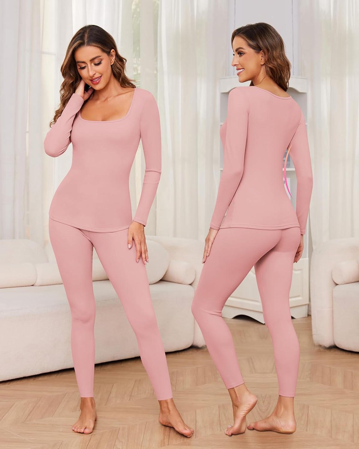 WOWENY Womens Thermal Underwear Set