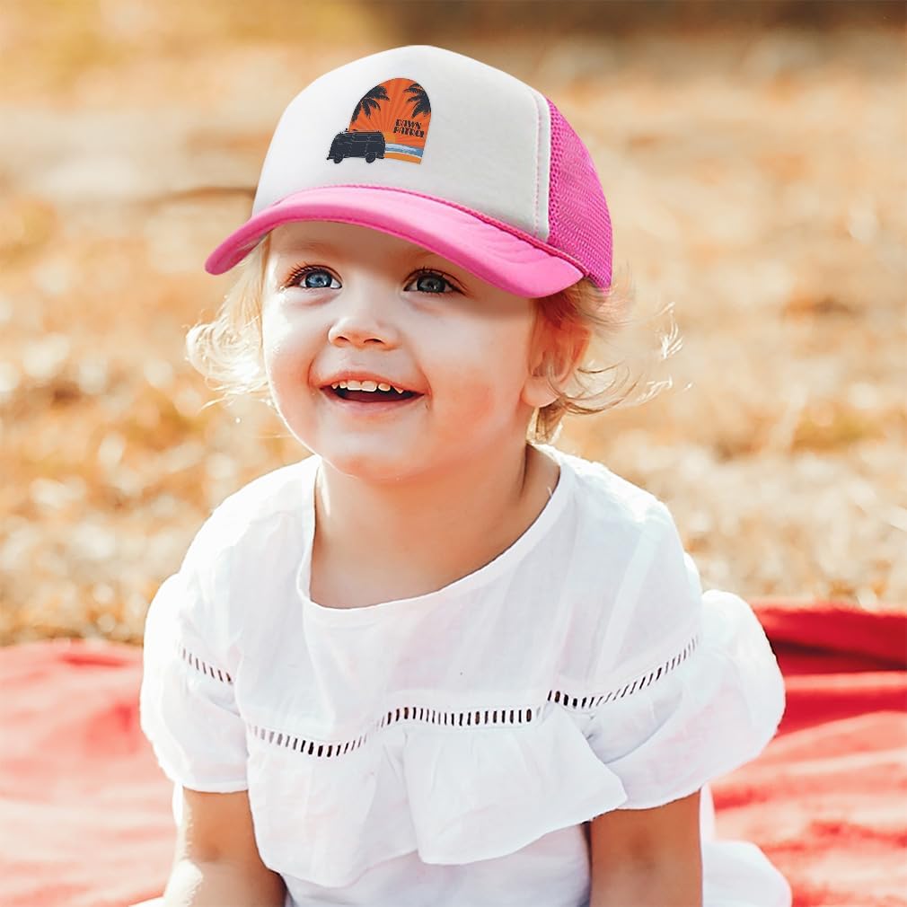 Dawn Patrol Tropical Truckers Hat for Boys - Adjustable Snapback with UV Protection