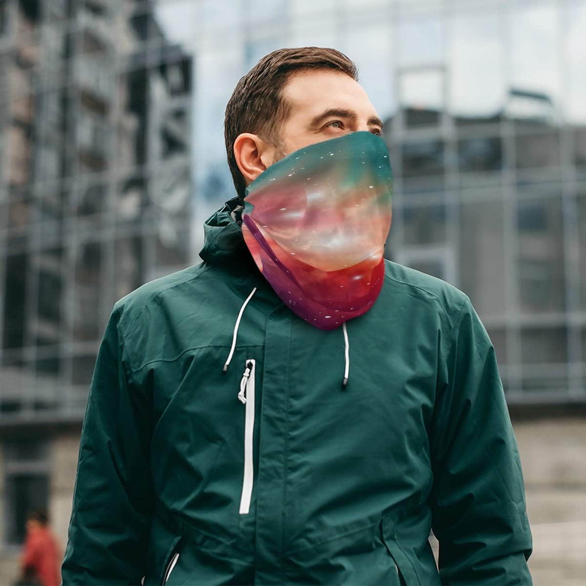 Unisex Balaclava Scarf with Mystic Nebula Stars Design