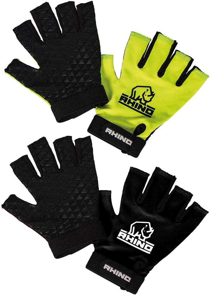 Rhino Pro Half Finger Rugby Mitts Boys