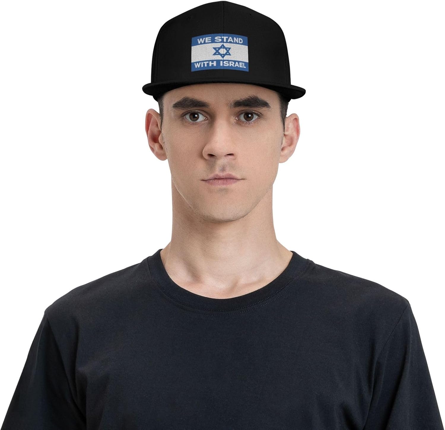 Adjustable Flat Bill Cap for Men Women We Stand with Israel