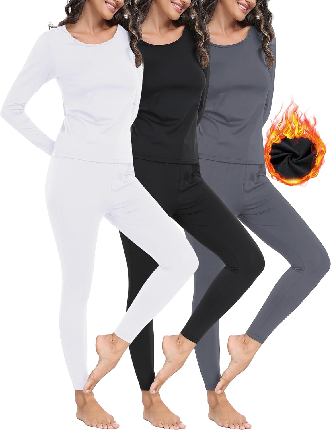 Winvote Thermal Underwear Women Set Long Johns