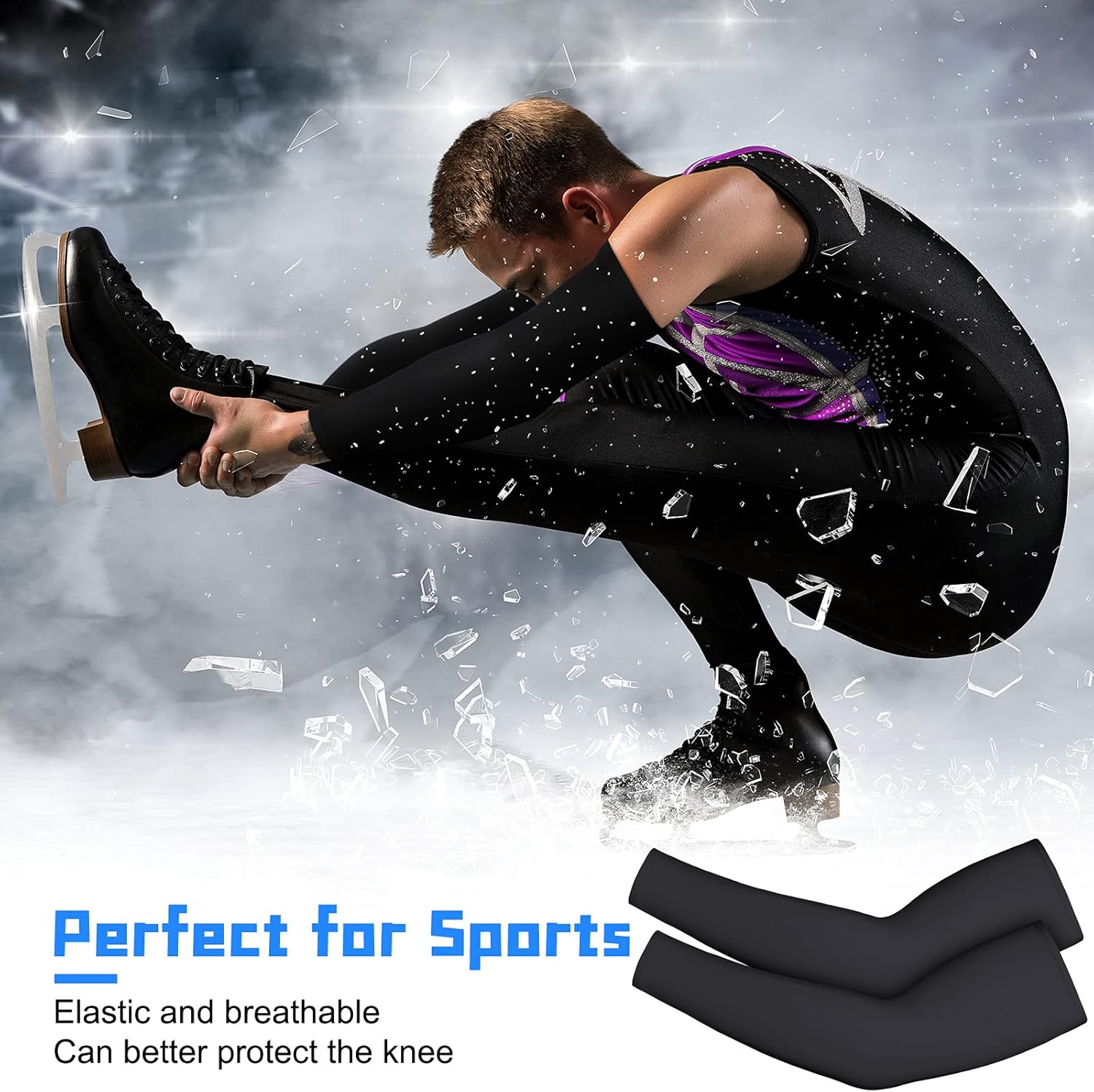 Secure and Warm Compression Arm Sleeves for Outdoor Activities
