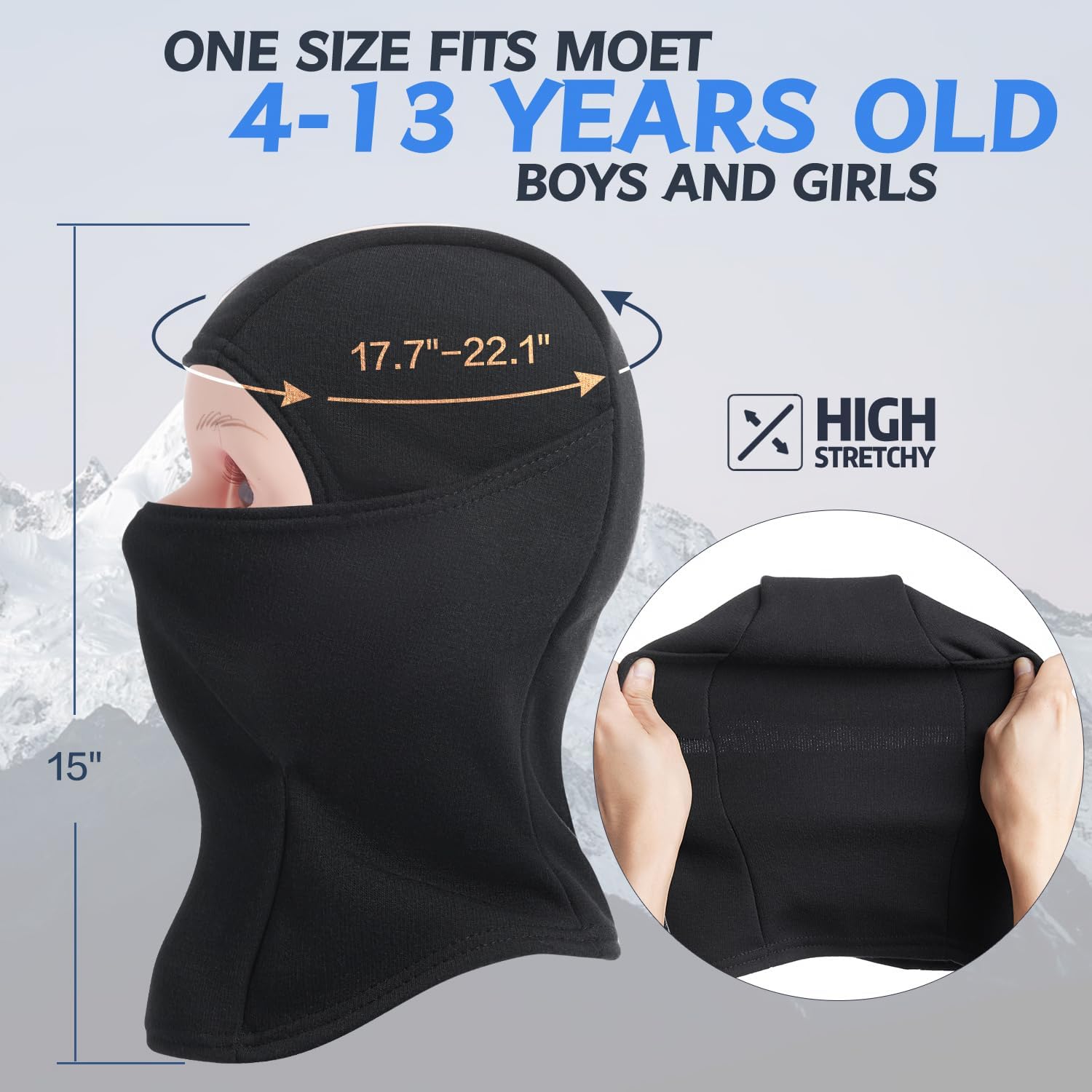 Kids Balaclava Face Mask Winter Hat for Boys Girls