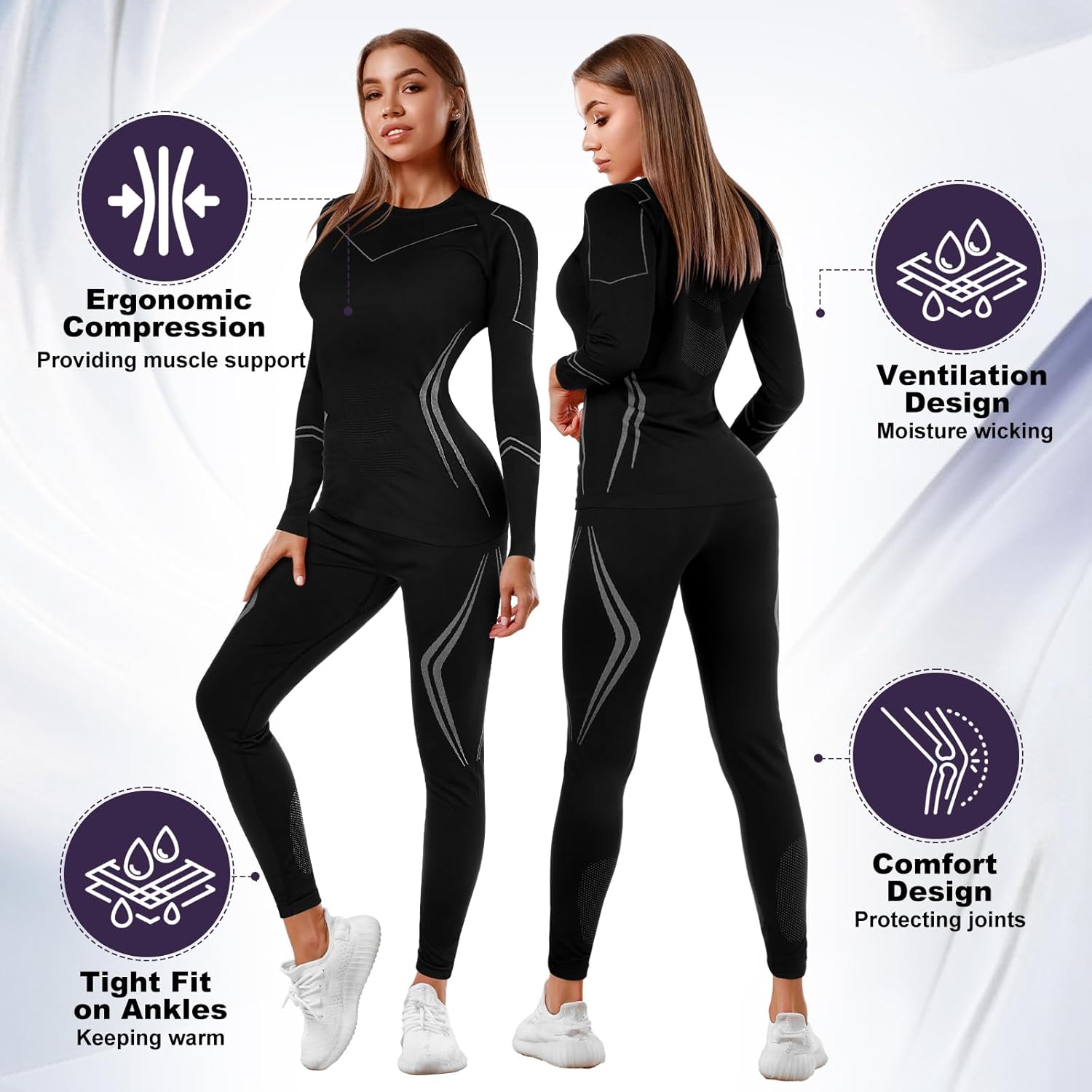 Comfort Warm 2-Pack Thermal ski underwear for Women