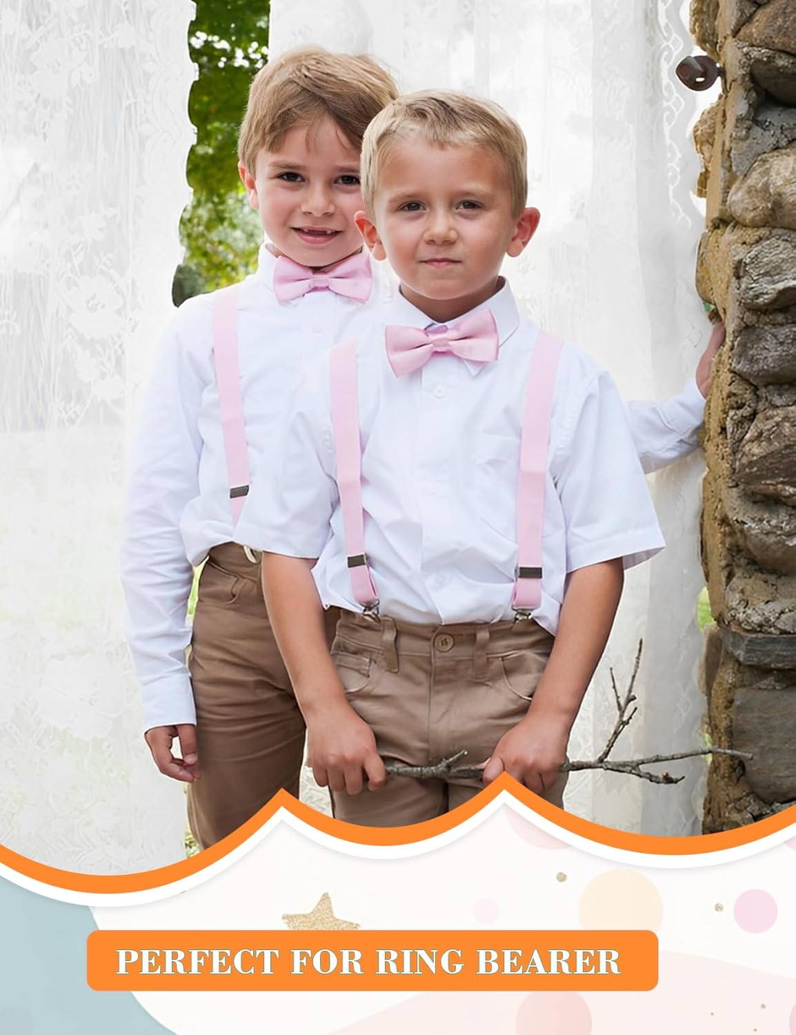 HANERDUN Kids Suspenders Bow tie Set