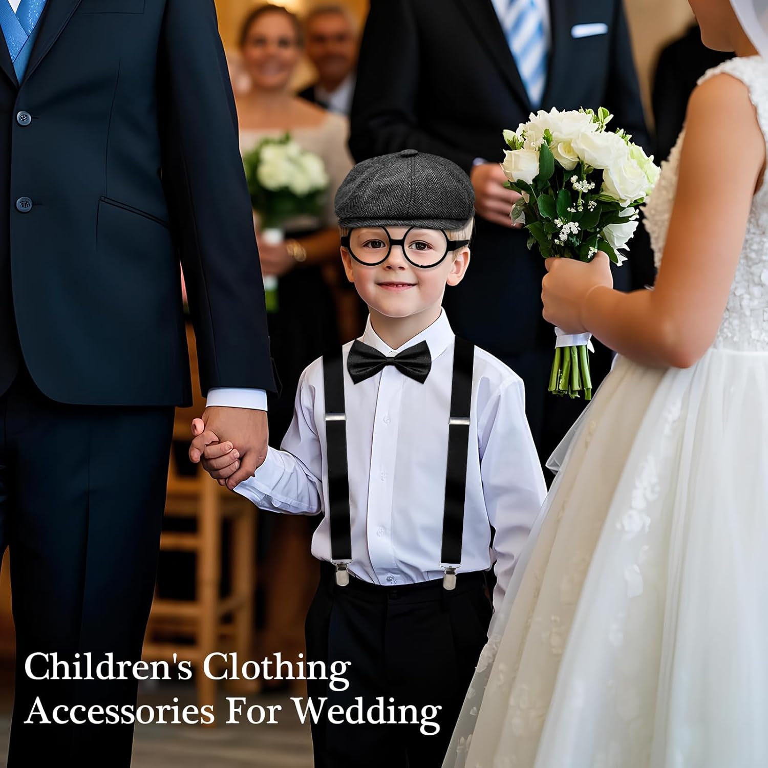 Classic 4-Piece Suspender Set for Boys - 1920s Recreation Accessories