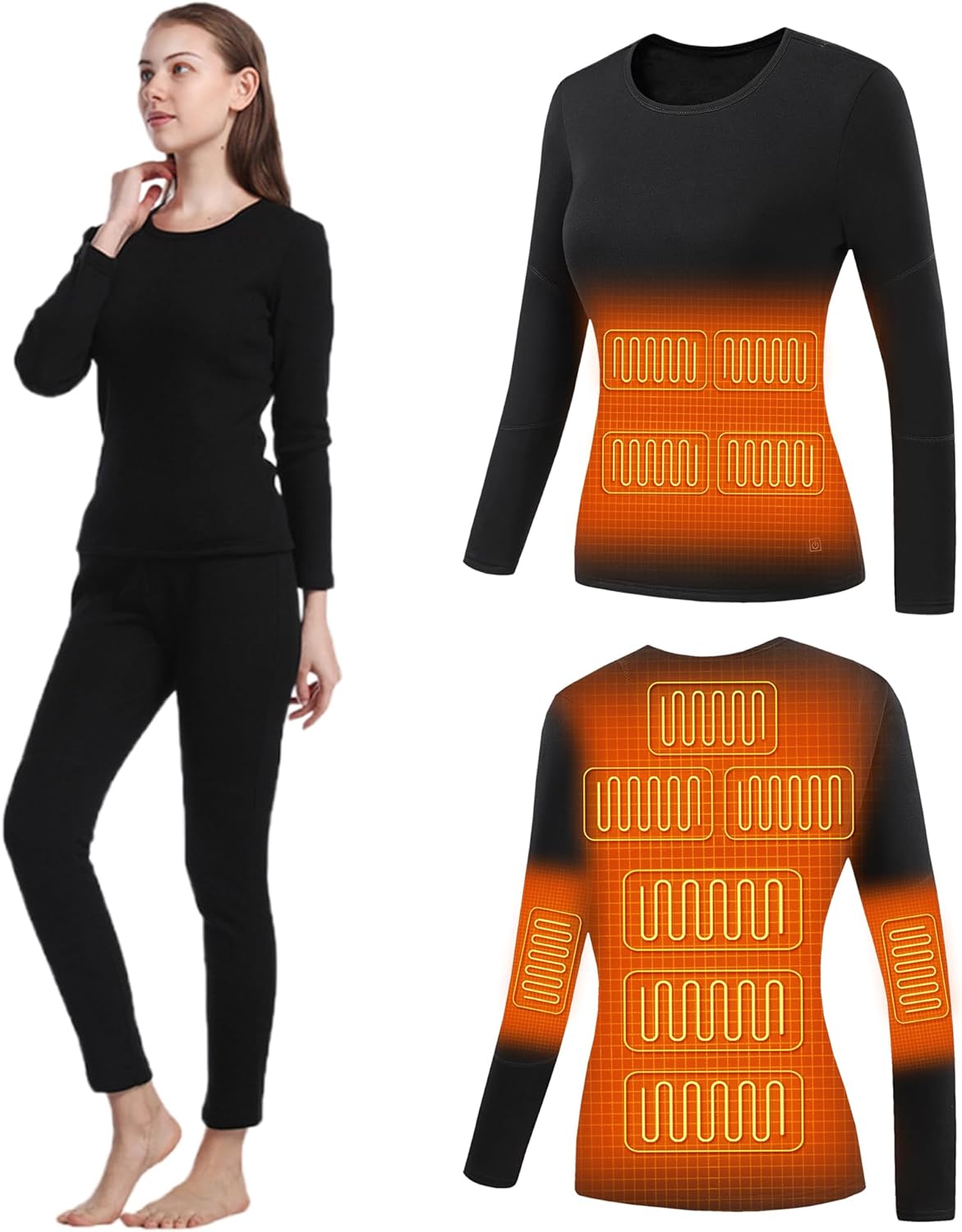 Womens Heated Thermal Shirt - Stay Warm