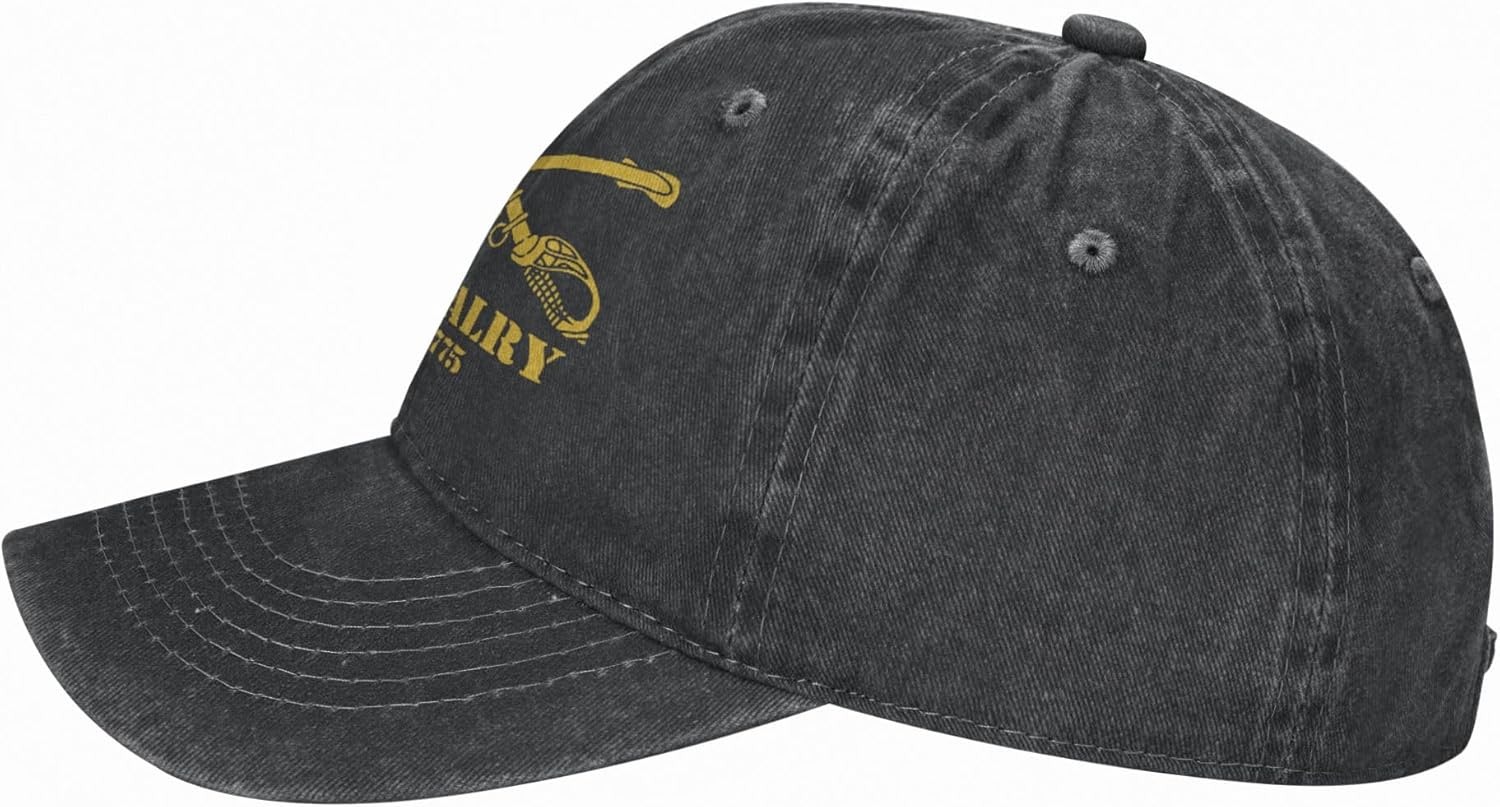 Outftnes Us Cavalry Army Branch Crossed Sabers Military Hat Adjustable Unisex Baseball Cap