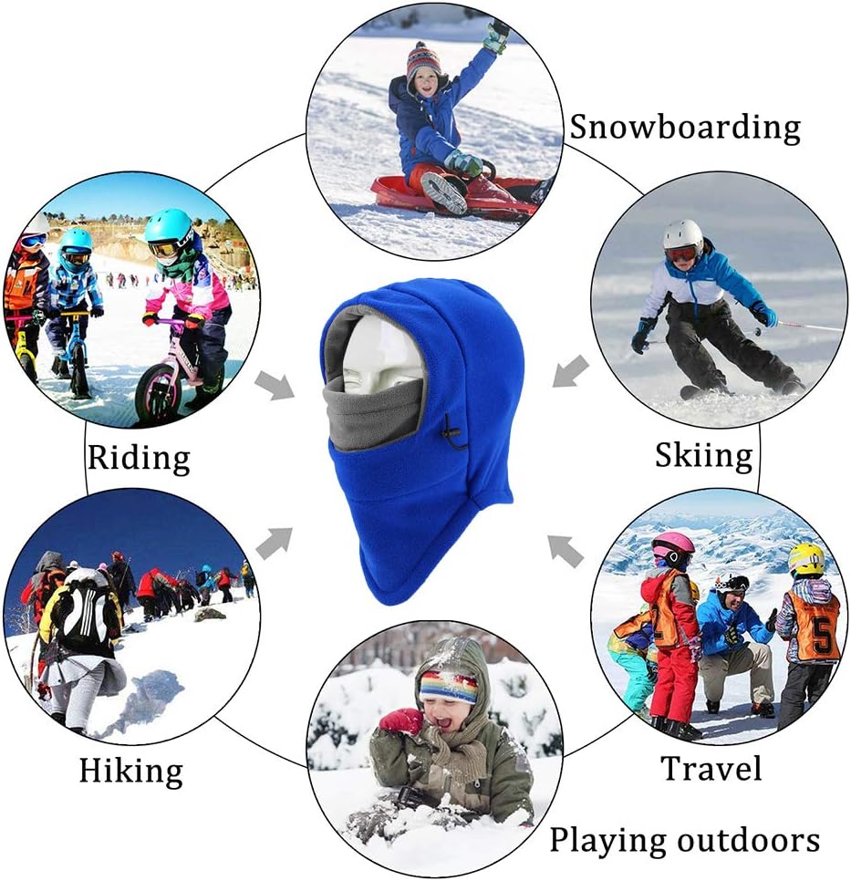 YQXCC Kids Ski Mask Hat Warm Adjustable for Winter