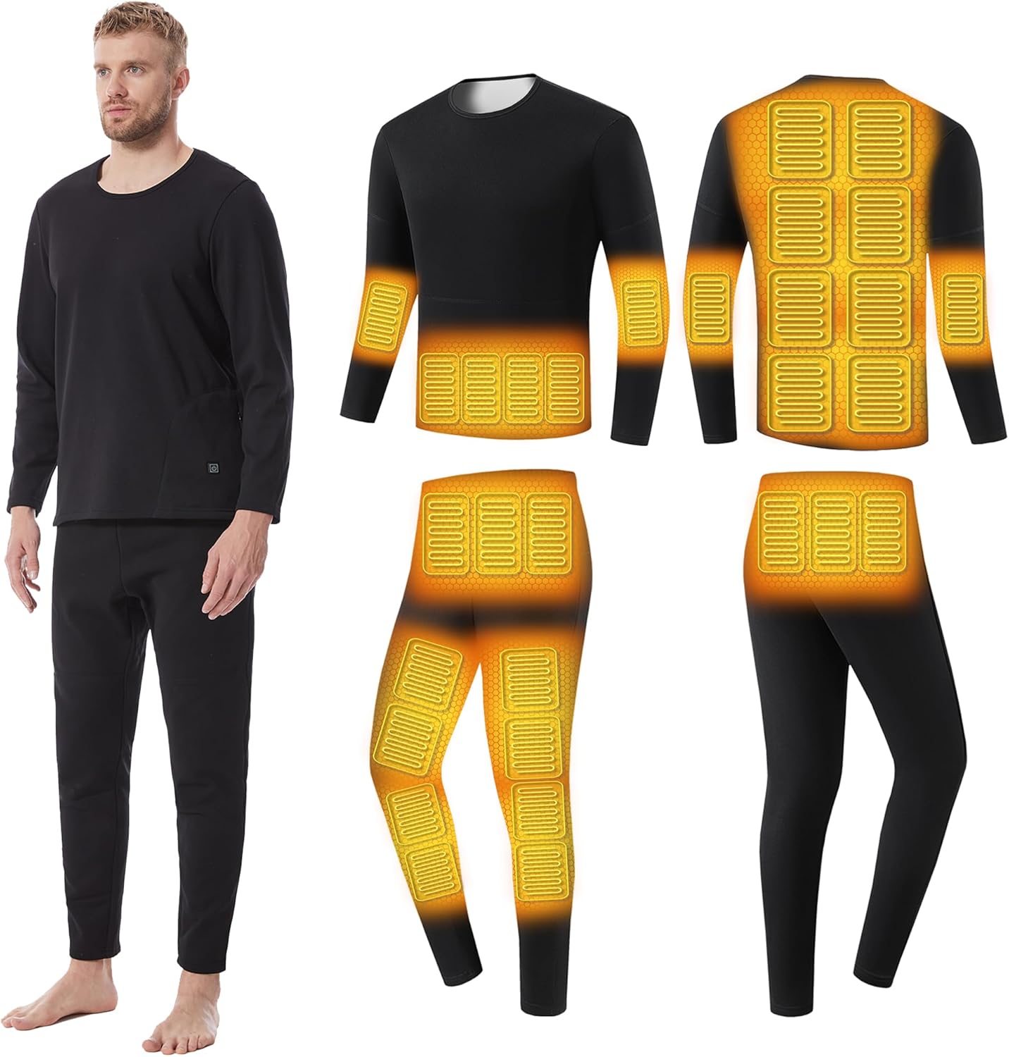 Heating Underwear Set for Winter Warmth and Outdoor Activities