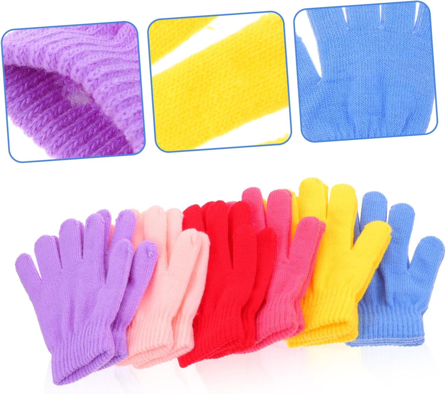 6-Pair Party Kindom Fleece Gloves for Boys