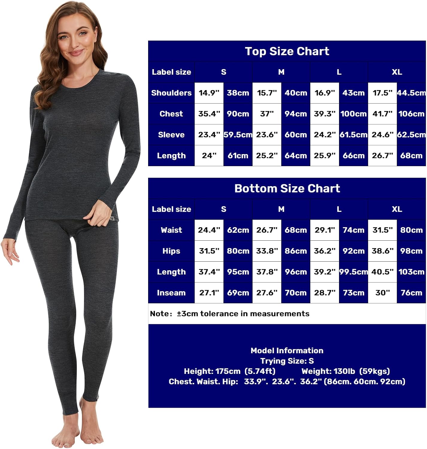 Merinnovation Merino Wool Base Layer Set for Women
