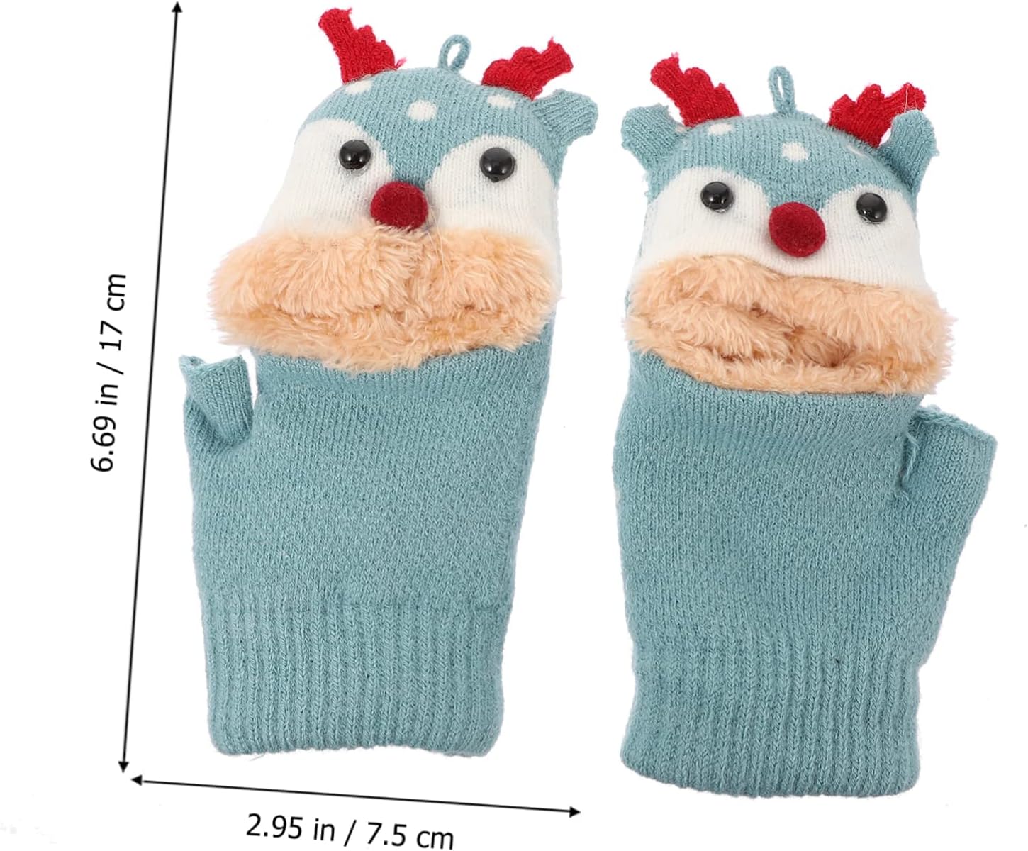 BESPORTBLEAdorable Windproof Half-Finger Gloves for Boys