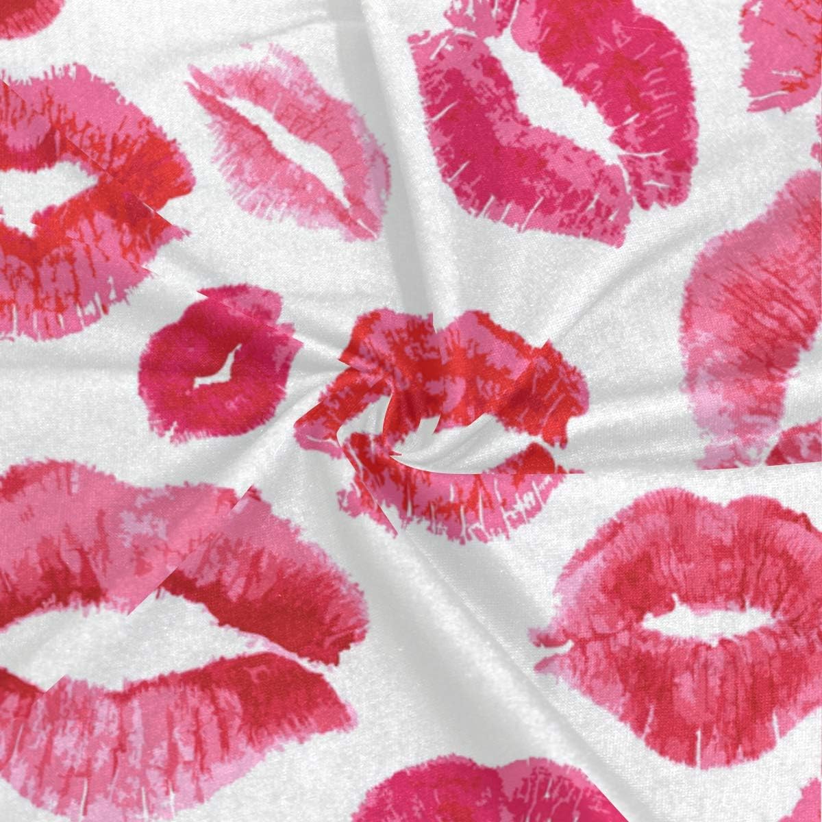My Little Nest Balaclava Face Scarf Cover Pink Red Lips Print