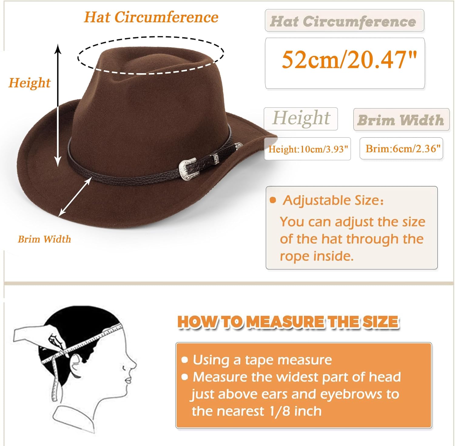 Stylish Comfortable cowboy Hat for Kids 3-6